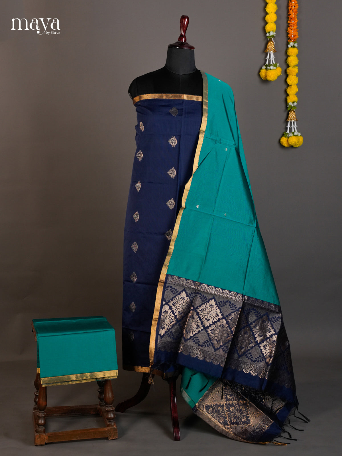 semi softsilk salwar - MED20121
