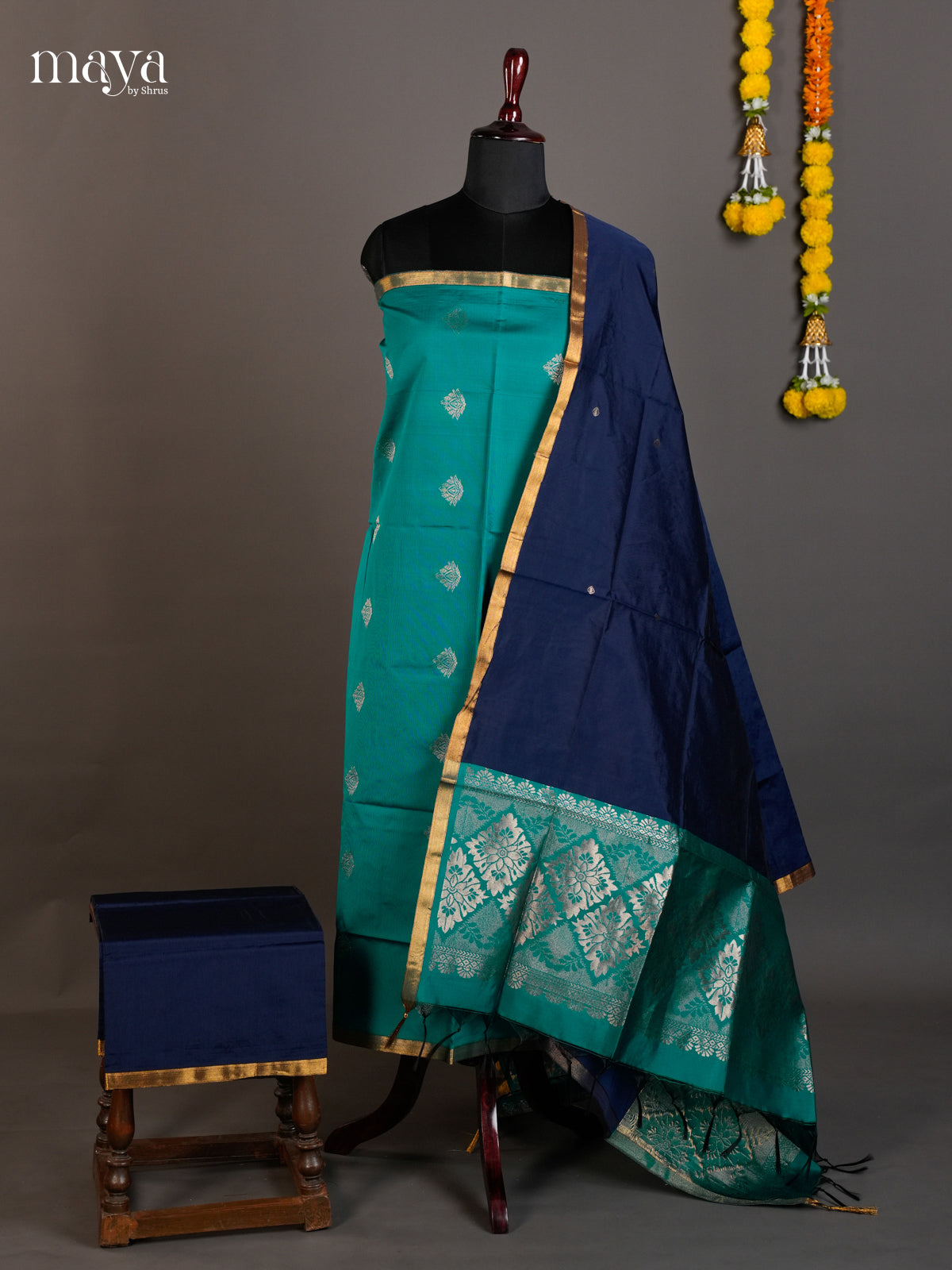 semi softsilk salwar - MED20123