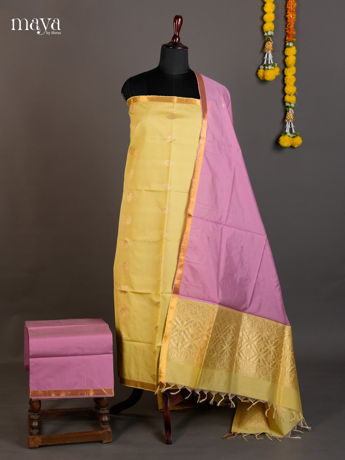semi softsilk salwar - MED20124