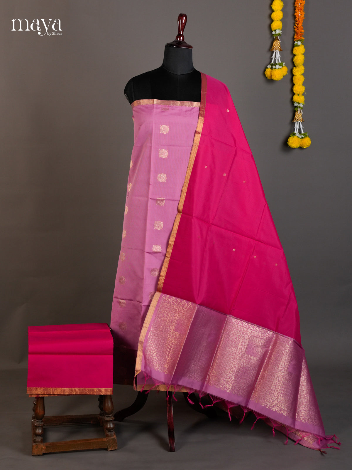 semi softsilk salwar - MED20129