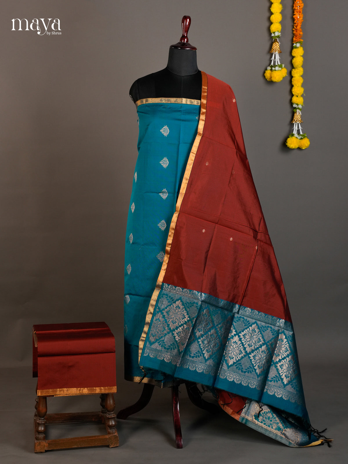 semi softsilk salwar - MED20133