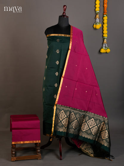 semi softsilk salwar - MED20138
