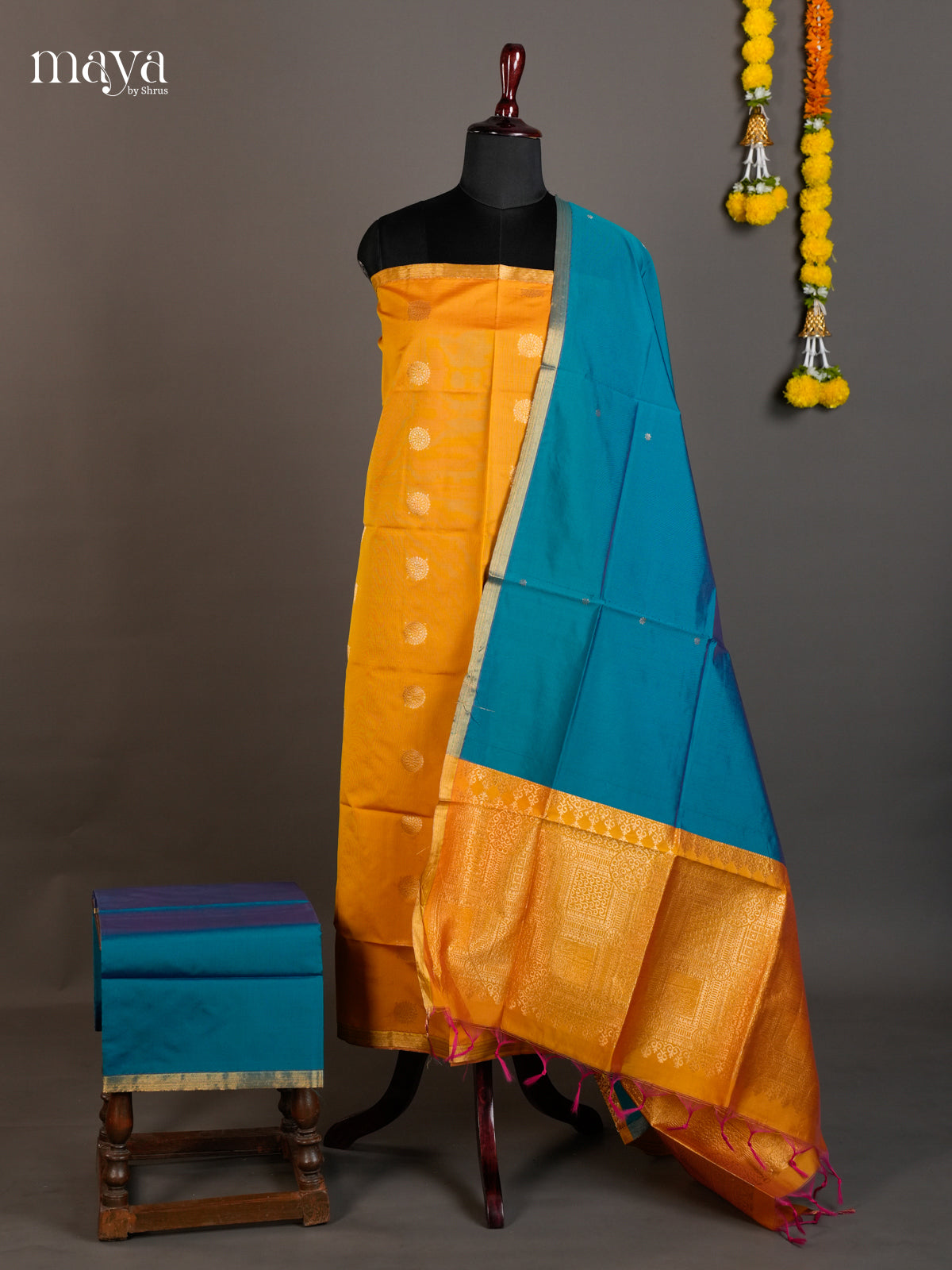 semi softsilk salwar - MED20141