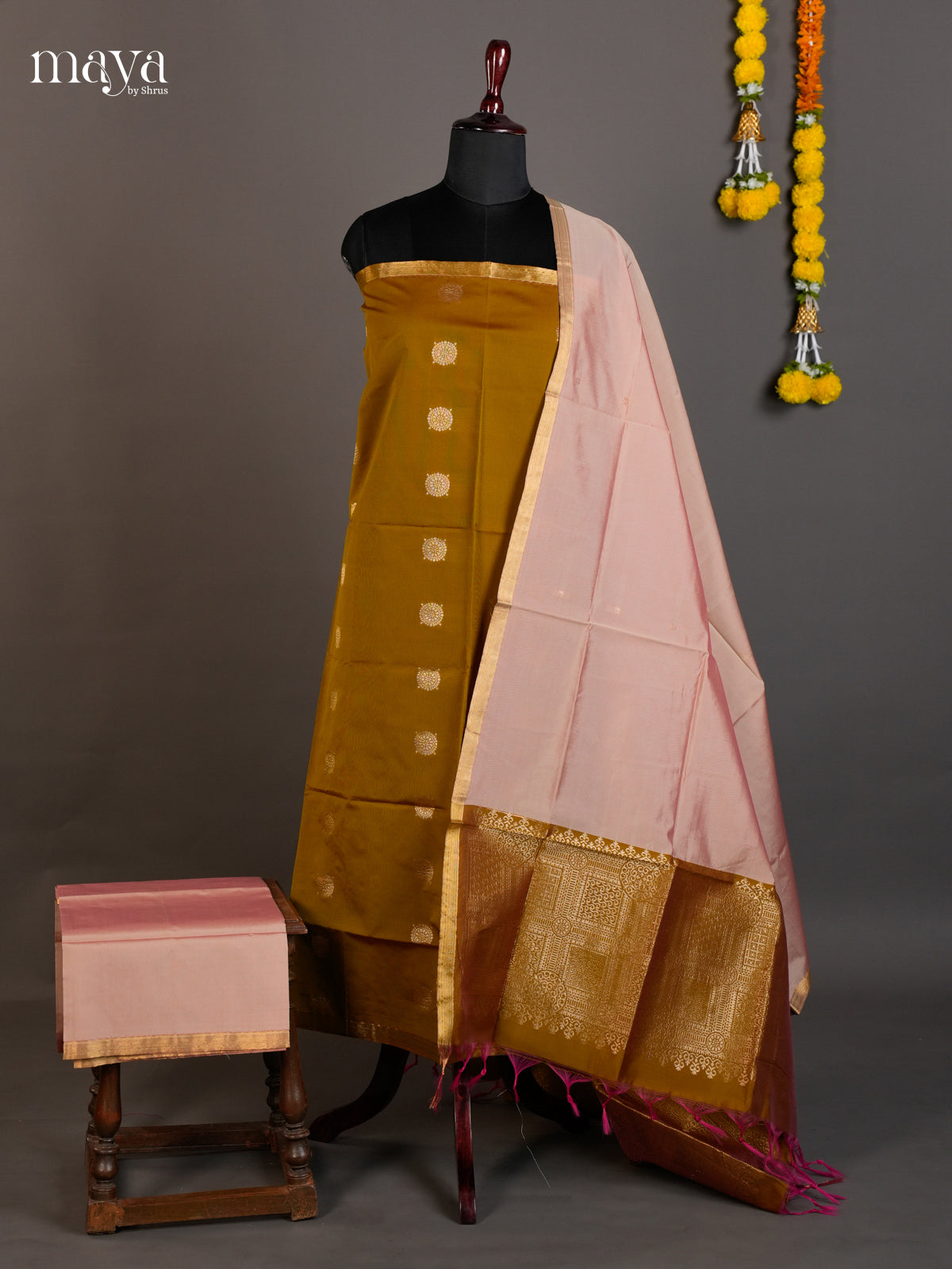 semi softsilk salwar - MED20142