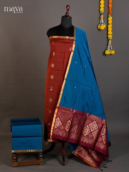 semi softsilk salwar - MED20145
