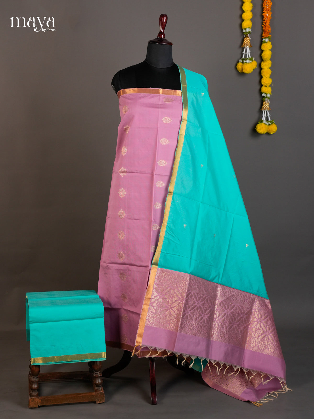 semi softsilk salwar - MED20152