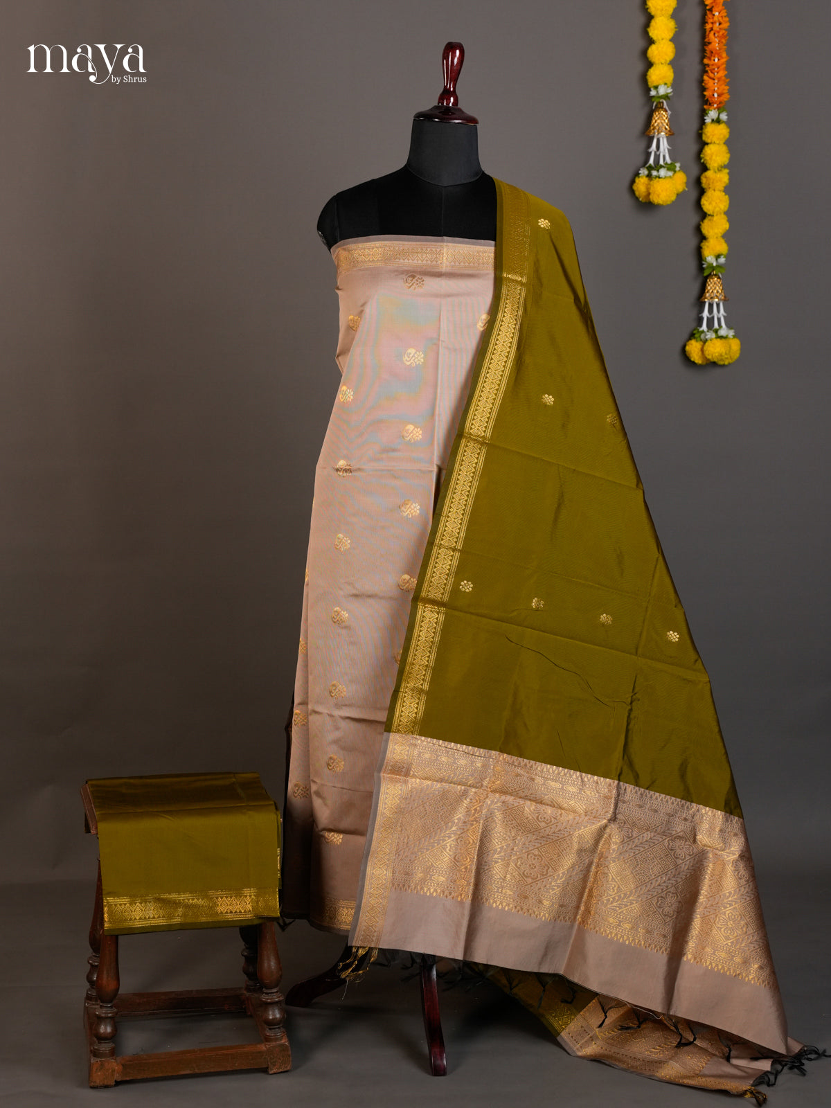 semi softsilk salwar - MED20154