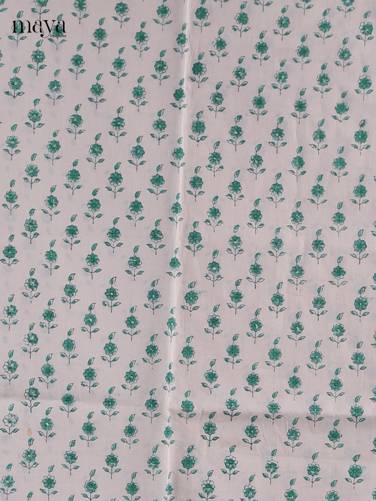White & Teal - Cotton salwar Unstitched