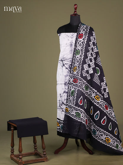 White & Black - Cotton salwar