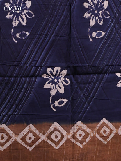 Blue & Brown - Cotton salwar Unstitched