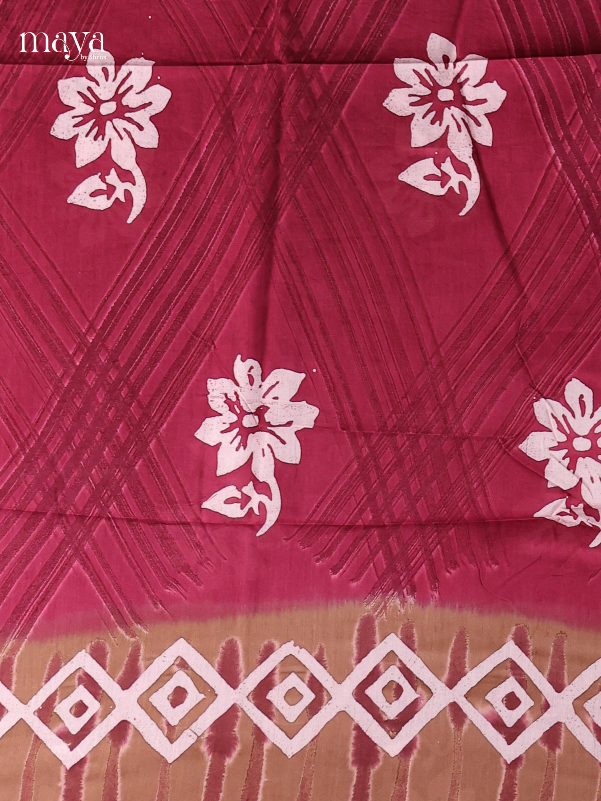 Maroon & Brown - Cotton salwar Unstitched