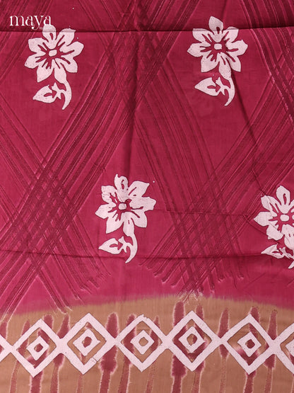 Maroon & Brown - Cotton salwar Unstitched