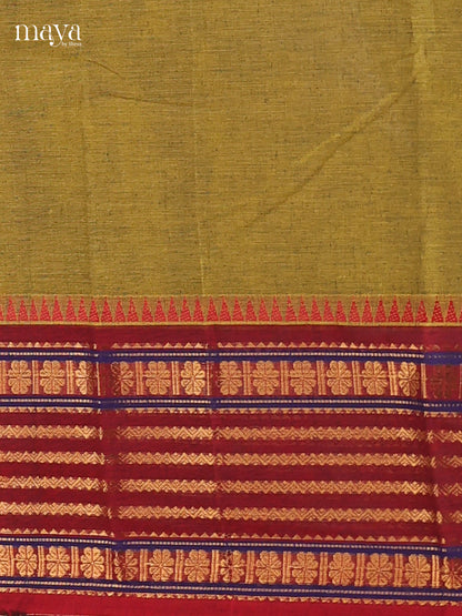 Light Green & Red - chettinad top & dupatta combo