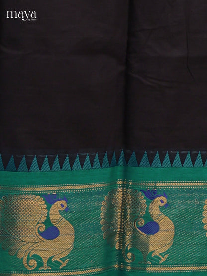 Black & Green - chettinad top & dupatta combo