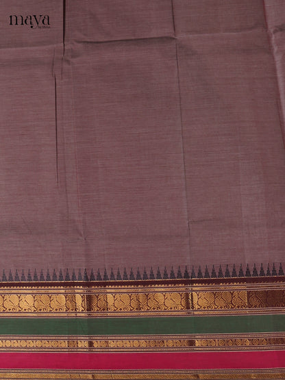 Kashish Grey & Brown - chettinad top & dupatta combo
