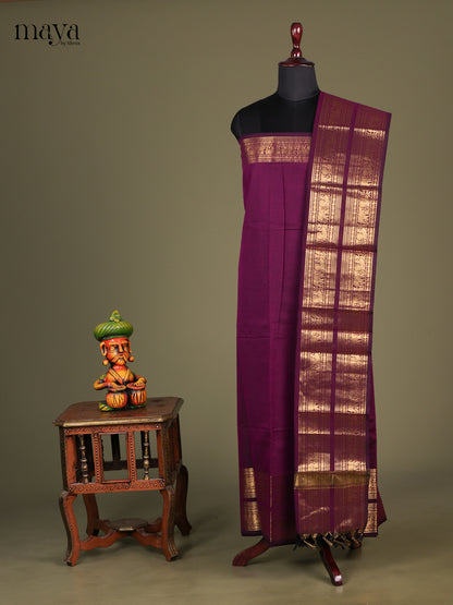 Purple - chettinad top & dupatta combo