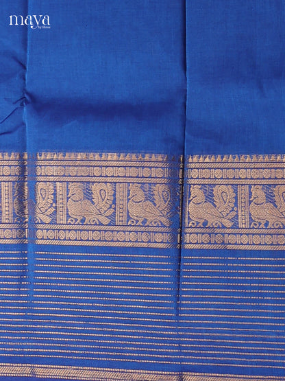 Blue - chettinad top & dupatta combo=