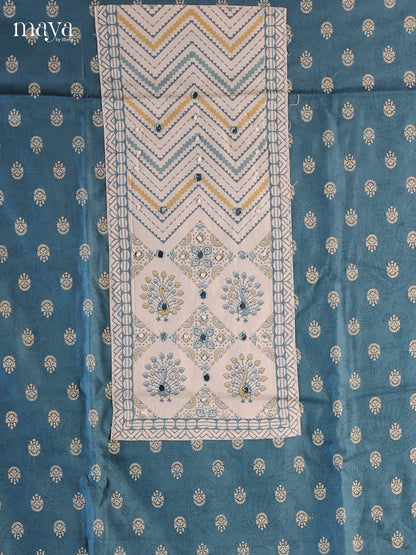 Blue & White- Cotton salwar