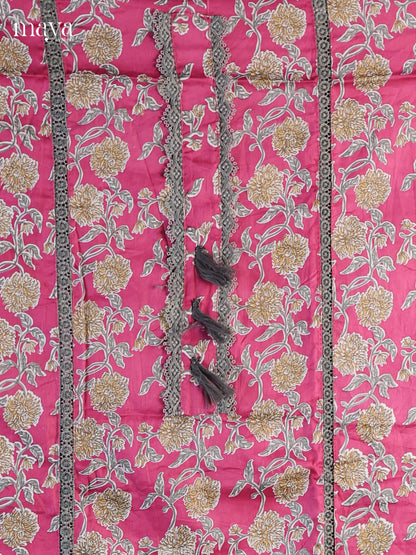 Pink -Cotton salwar Unstitched
