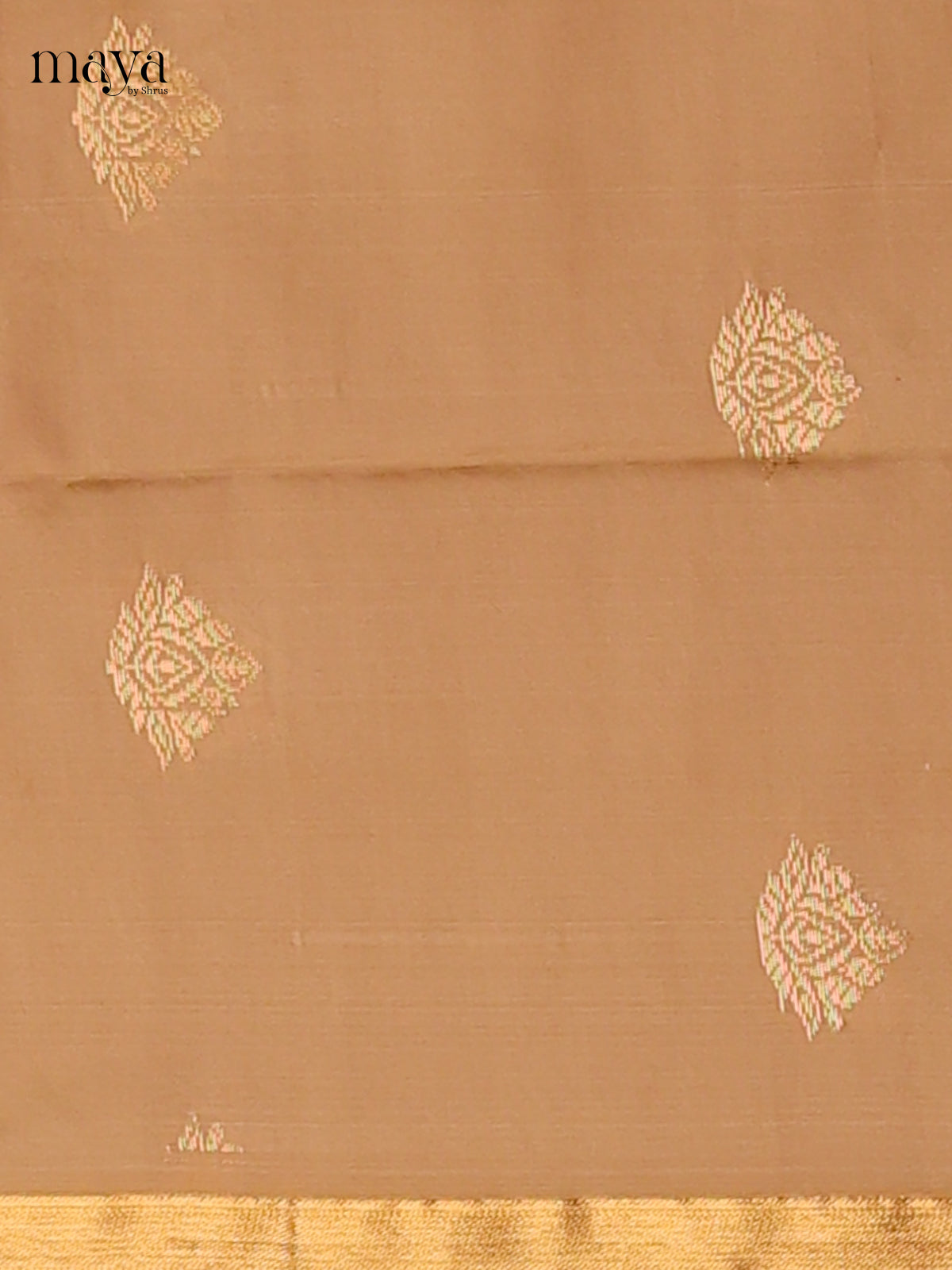 Beautiful Brown semi softsilk salwar with Orange dupatta