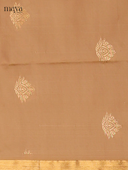 Beautiful Brown semi softsilk salwar with Orange dupatta