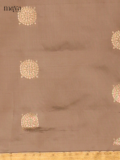 Charming Kashish Grey semi softsilk salwar with Orangsh pink Dupatta