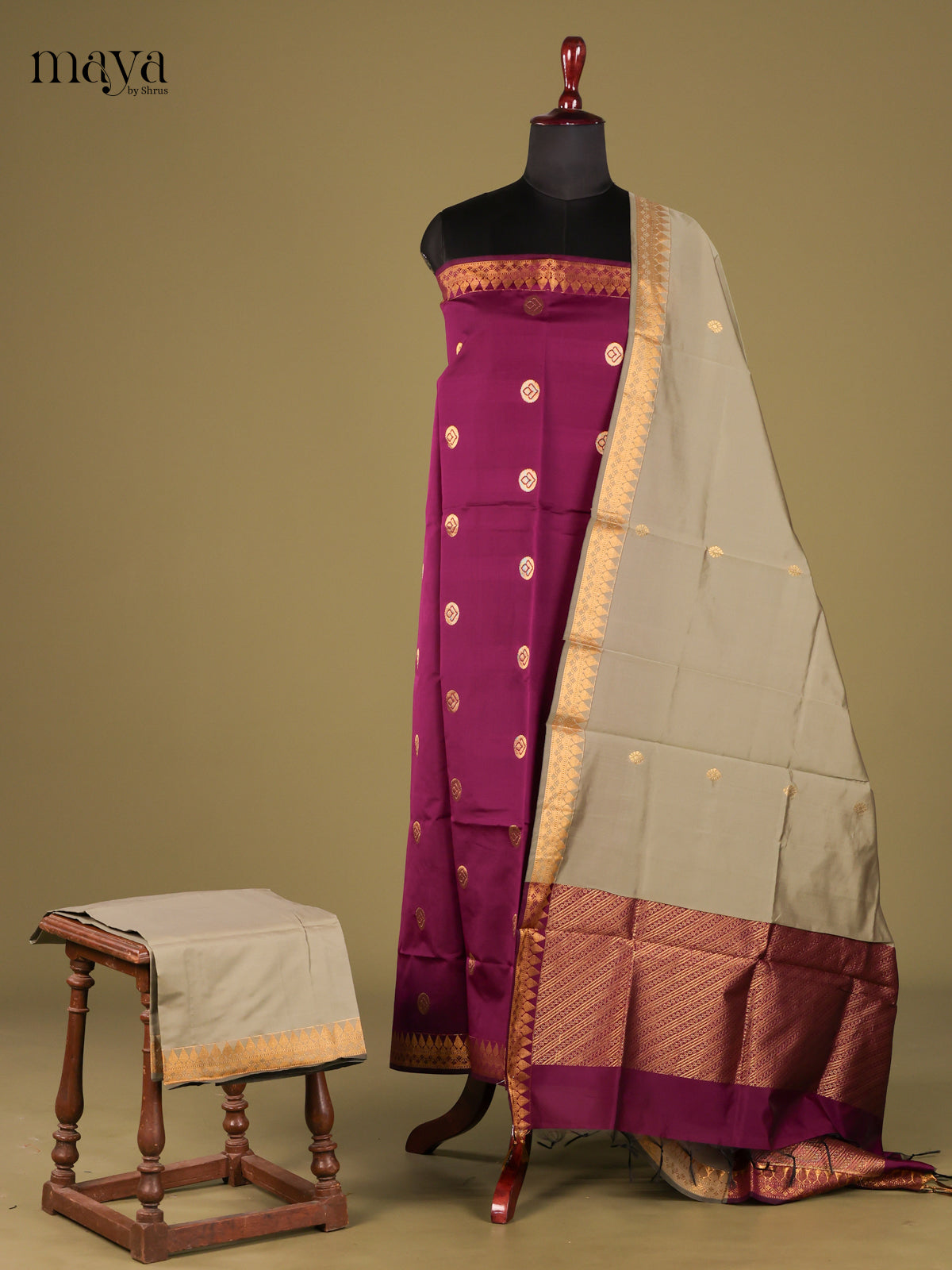 semi softsilk salwar - MEG18090