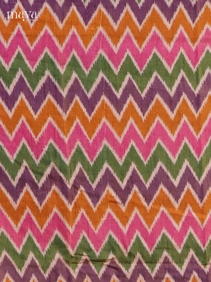 Multicolor & Pink- semi patola salwar Unstitched