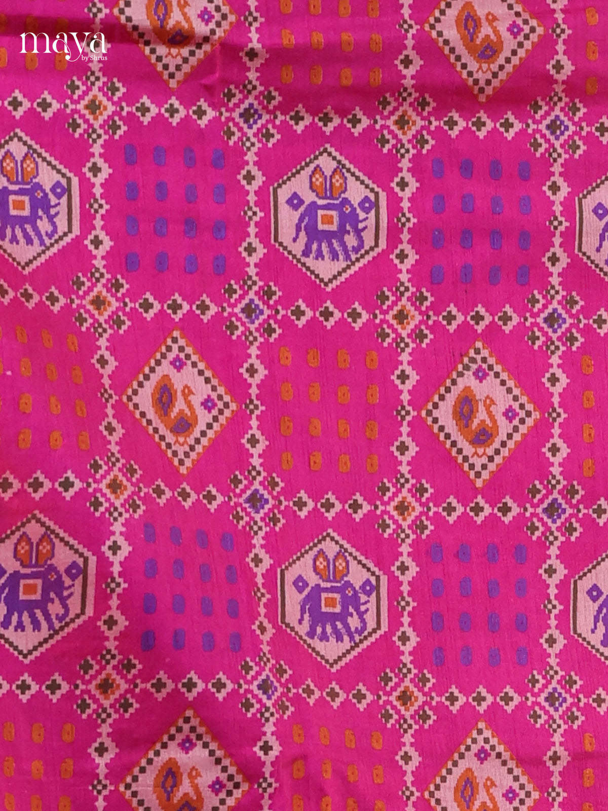 Pink & Purple -Semi patola salwar Unstiched