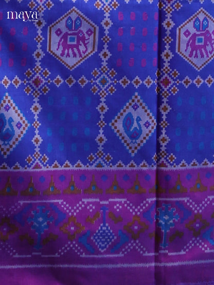 Blue & Purple - Semi patola salwar Unstitched