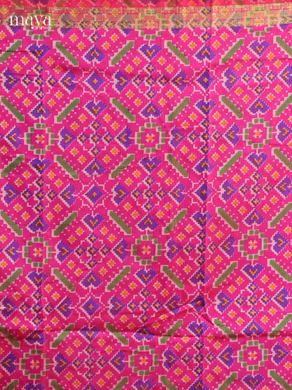 Pink & Purple - Semi patola salwar Unstitched