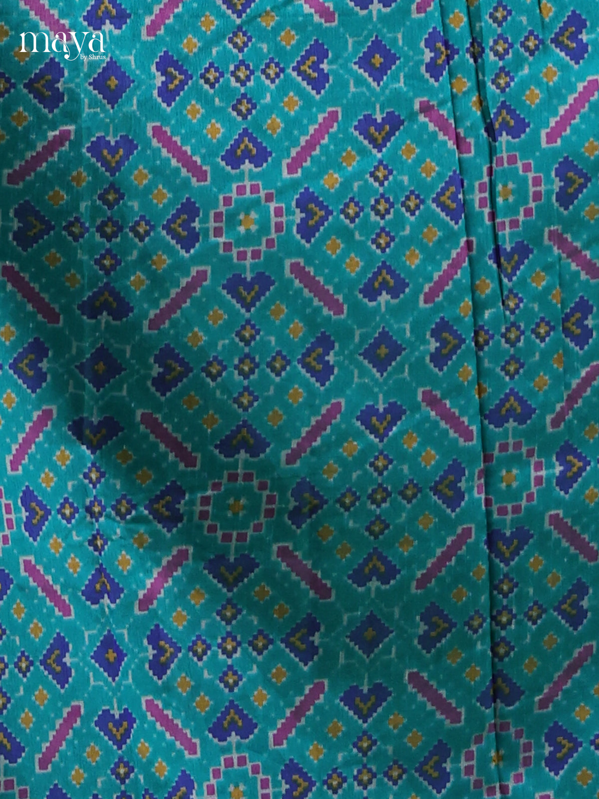 Teal & Purple Semi patola salwar Unstitched