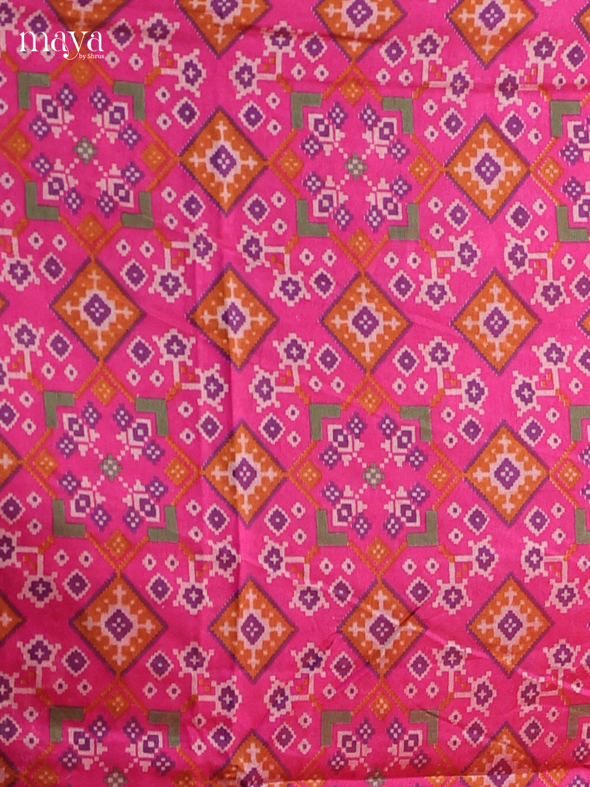 Pink & Purple - Semi patola salwar Unstitched