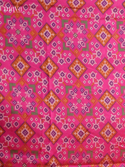 Pink & Purple - Semi patola salwar Unstitched