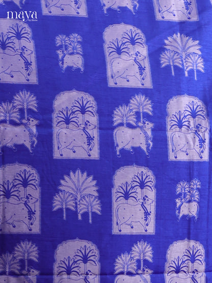 Blue & Purple- Semi patola salwar Unstitched