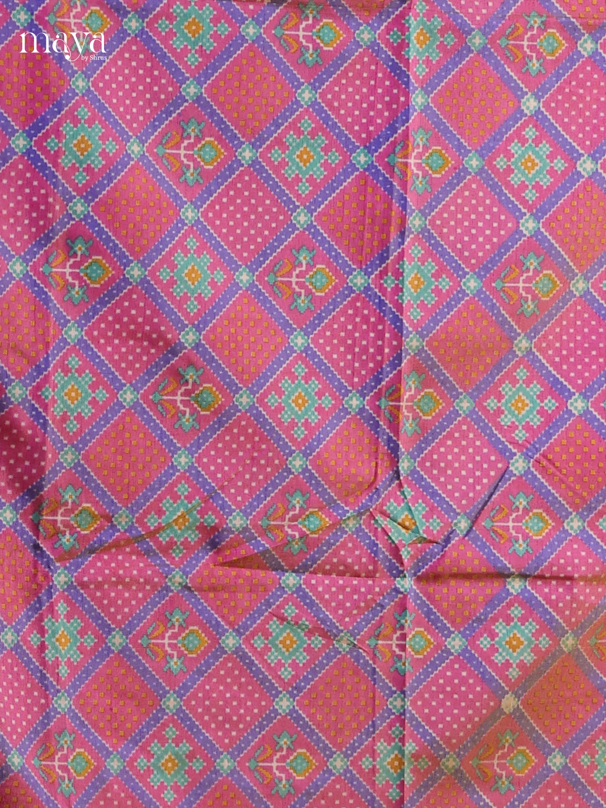 Pink & Purple - Semi patola salwar Unstitched