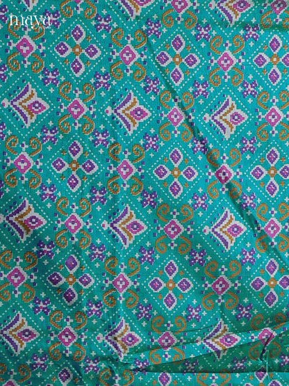 Green &Purple - Semi patola salwar Unstitched