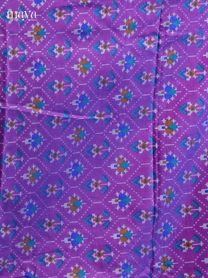 Purple & Blue - Semi patola salwar Unstitched
