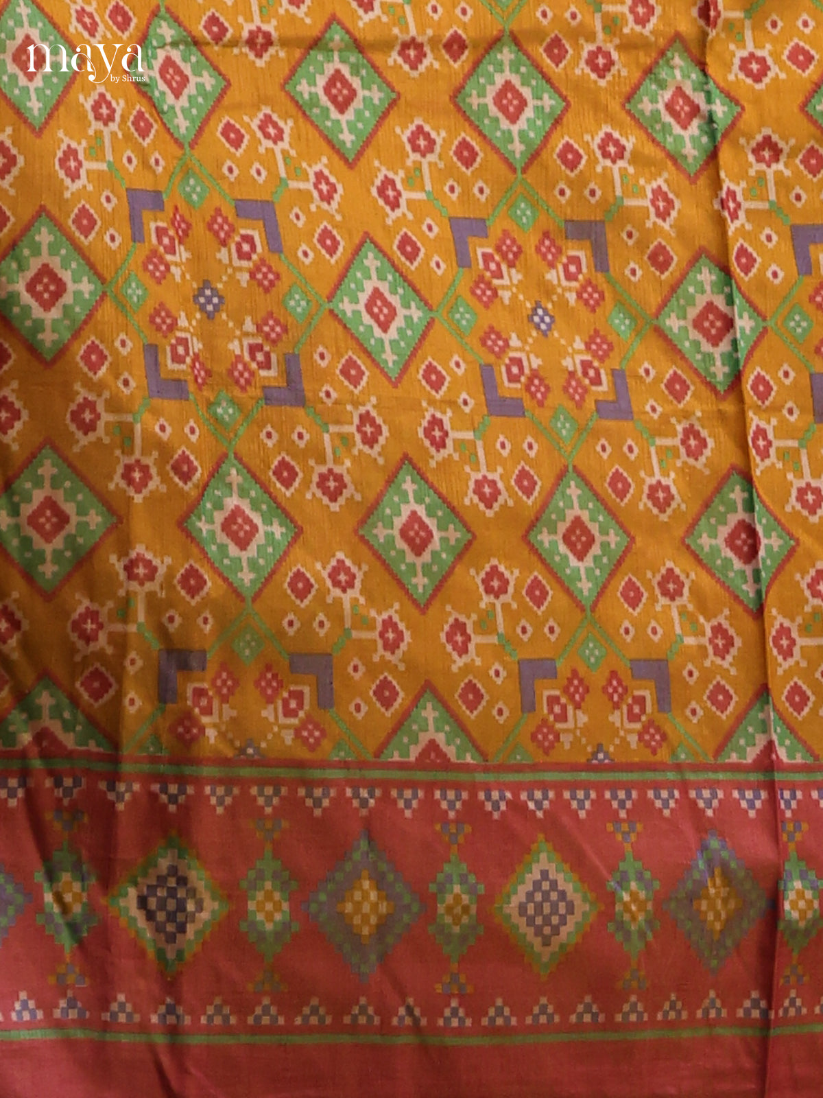 Mustard & Brick - Semi patola salwar Unstitched