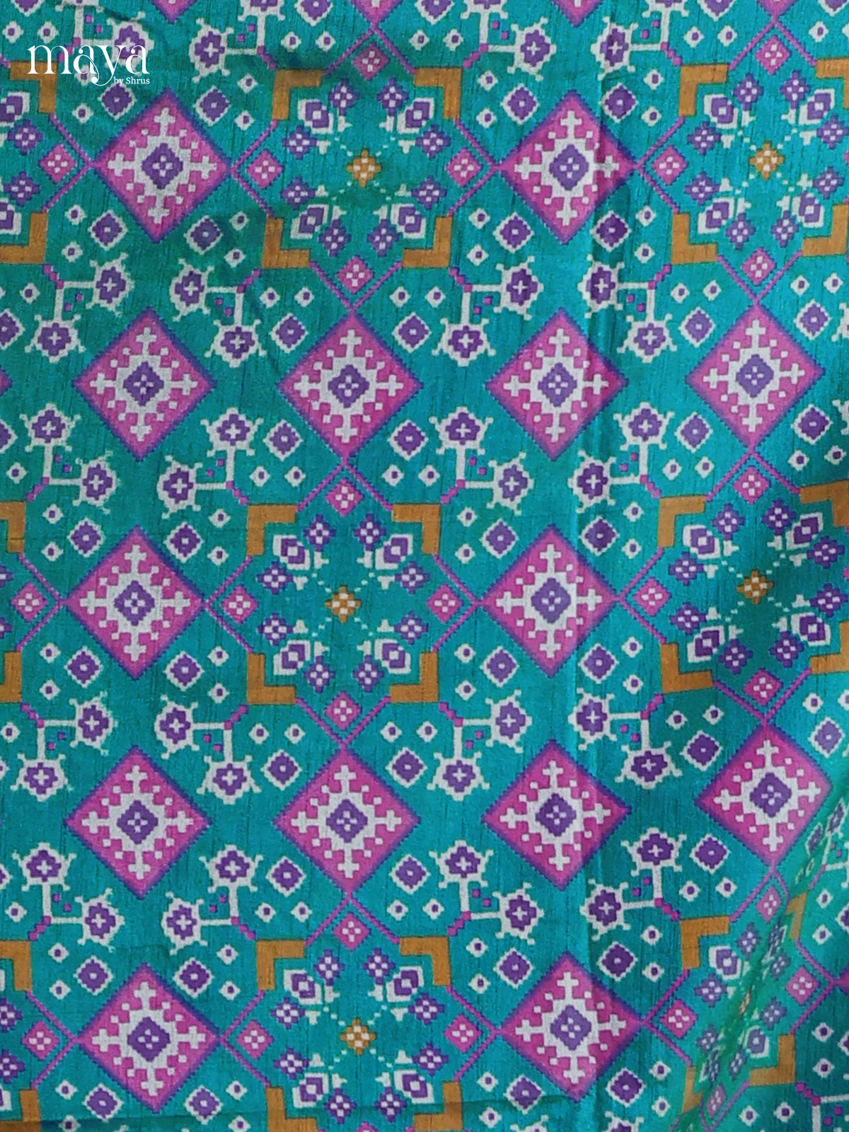Green & Purple - Semi patola salwar Unstitched