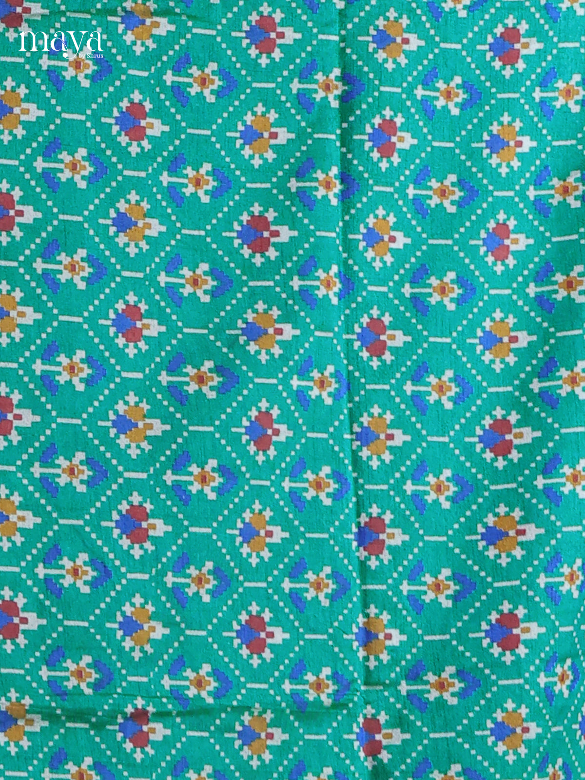 Green & Maroon - Semi patola salwar Unstitched
