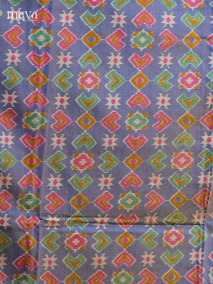 Blue & Pink- Semi patola salwar Unstitched