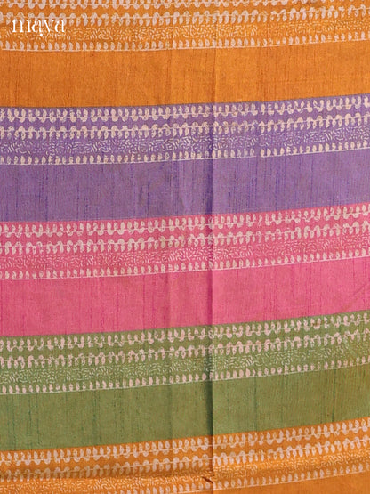 Multicolor & Purple Semi patola salwar Unstitched