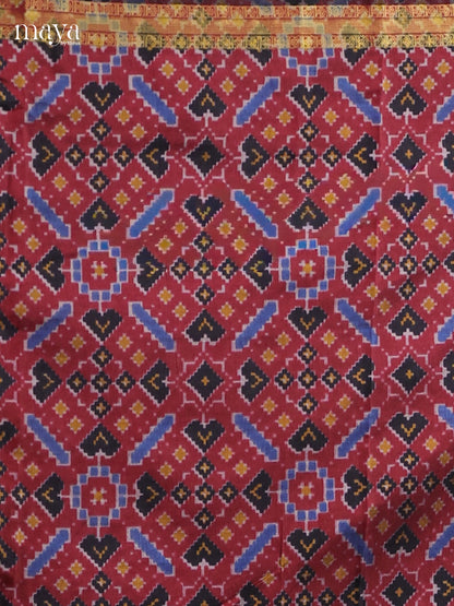 Maroon - semi patola salwar Unstitched