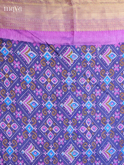 Blue & Purple - Semi patola salwar Unstitched