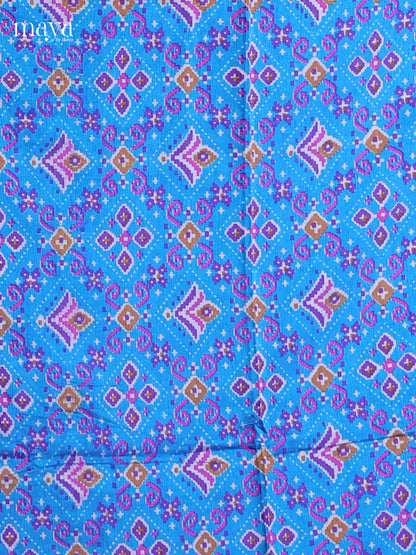 Blue & Purple - Semi patola salwar Unstitched
