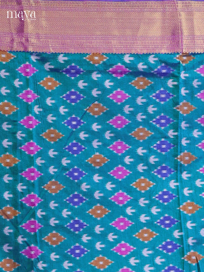 Green & Purple - Semi patola salwar Unstitched