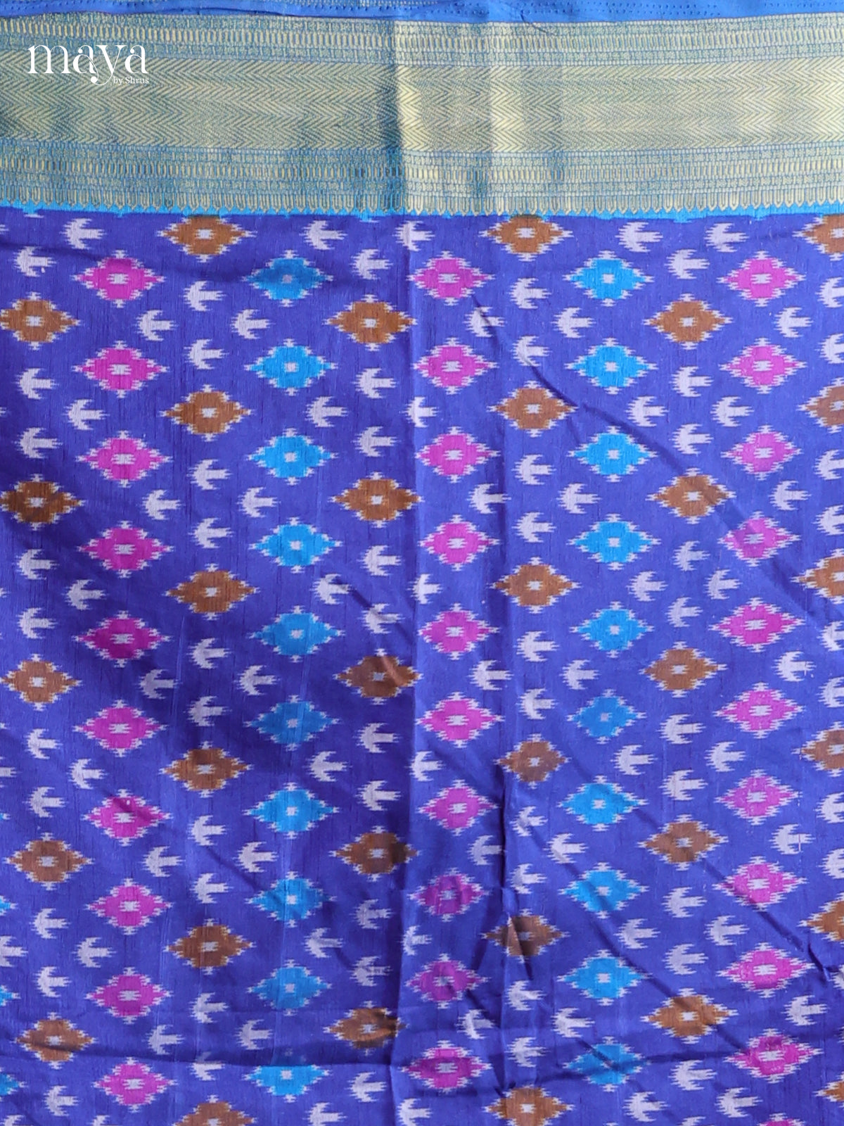 Blue & Purple - Semi patola salwar Unstitched