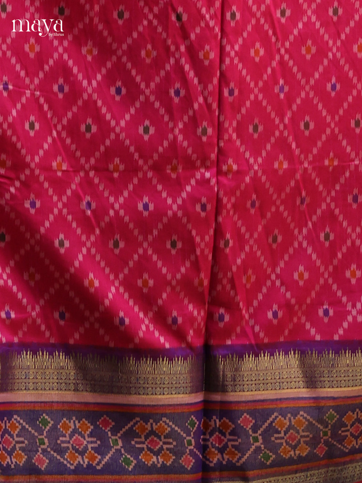 Pink & Purple - Semi patola salwar Unstitched