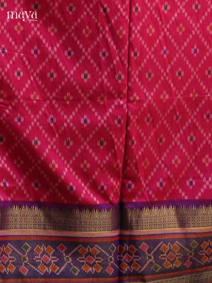 Pink & Purple - Semi patola salwar Unstitched